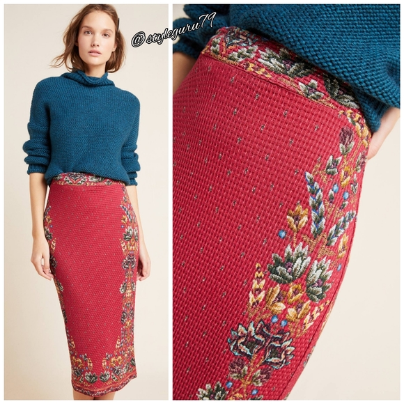 NWT, Anthropologie, Catalina Knit Pencil Skirt - Picture 1 of 3